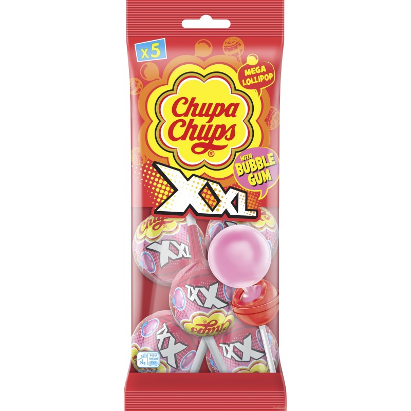 Sucette Chupa Chups XXL avec chewing-gum, 30 pièces