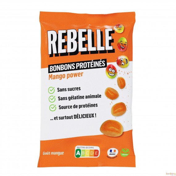 Bonbons protéiné à la mangue - sans sucre - 50 gr - bonbons Rebelle