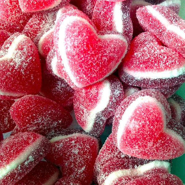 Bonbon dur en forme cœur canelle - rouge - ST-VALENTIN - 70 gr